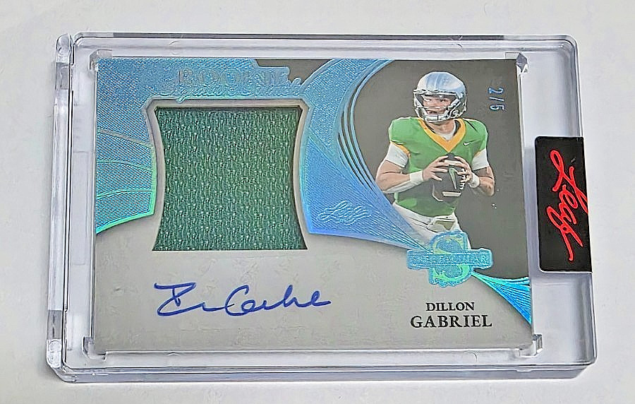 DILLON GABRIEL 2026 Leaf Spectacular Rookie RC Jersey Patch Auto Signature # 2/5