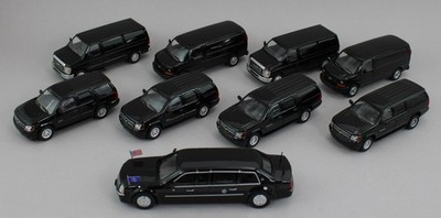 1:64 *596 DIECAST* UNITED STATES PRESIDENTIAL MOTORCADE 9pc Set w