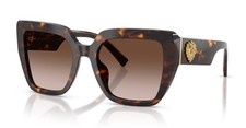 Image of Dolce And Gabbana 4538 54 502/13 Sunglasses Havana/Brown Gradient