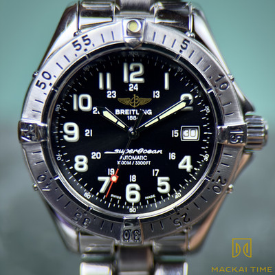 Breitling Superocean A17040   Watch / Papers / Travel Case - Excellent Condition