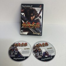 Onimusha Dawn of Dreams PS2 Playstation 2 Complete Manual 2 Disc Set CIB Tested