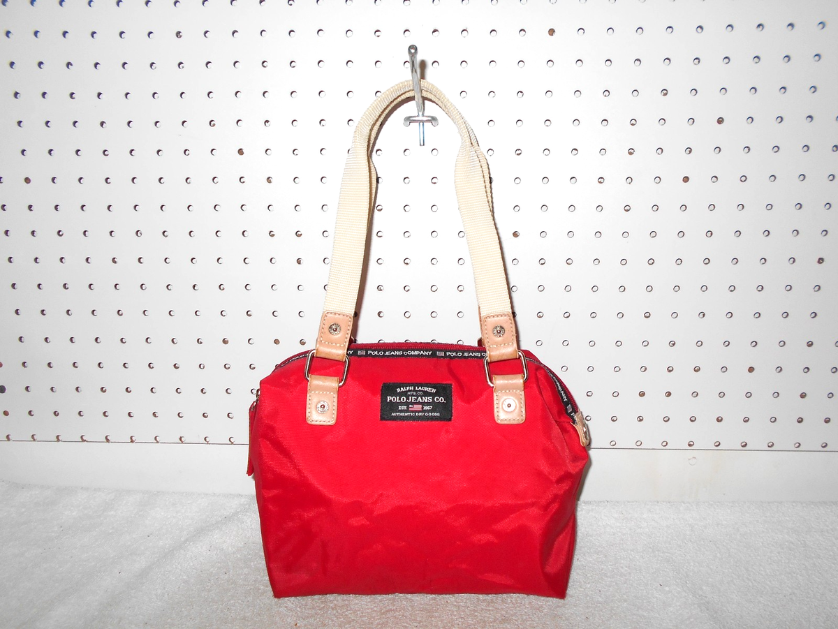 POLO JEANS CO. RALPH LAUREN VTG Y2K ERA RED NYLON MINI TOTE BAG | eBay