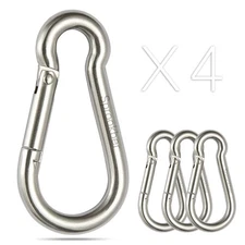 Stainless Steel Carabiner Spring Snap Hook - 304 Stainless Steel Heavy Duty C...