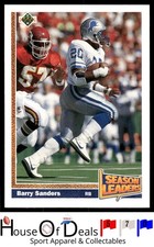 1991 Upper Deck #401 Barry Sanders Detroit Lions Football card