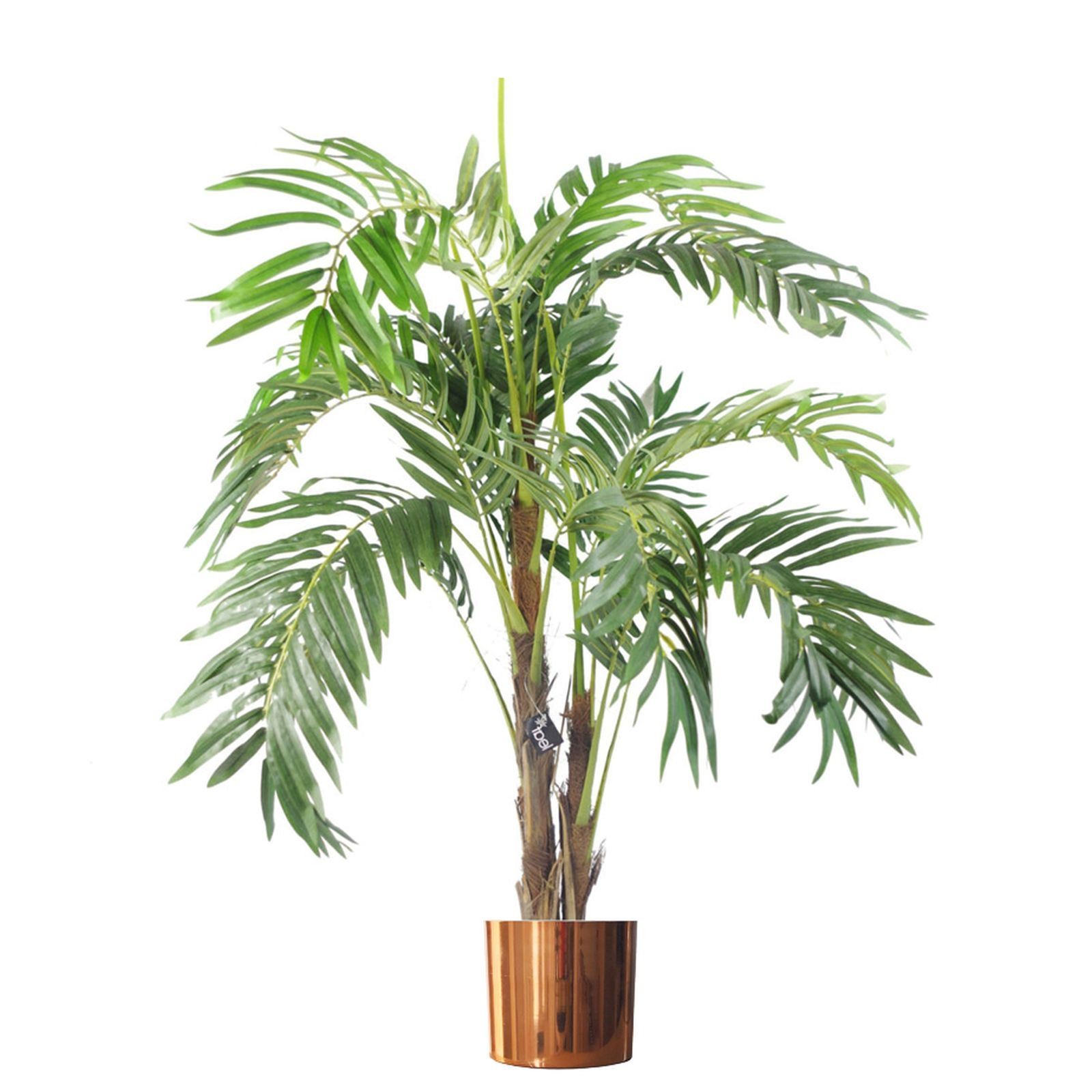 Artificial Palm Tree 120cm - Botanik - Luxury Copper Planter - Realistic Leaf Design - Green - Image 2