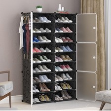 36 Pairs Shoe Rack Organizer 9-Tier Stackable Shoe Storage Cabinet Space Saving