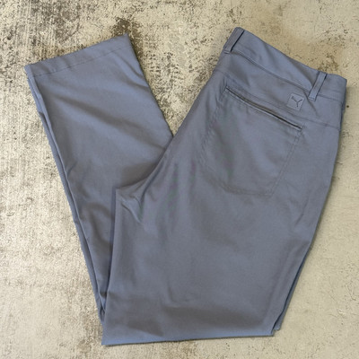 New Puma Dealer 5 Pocket Golf Pants Mens 36x30 Gray Slate Sky Stretch 535526-03