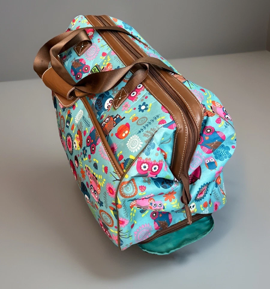 Bolsa de Lona con Marco con Ruedas LILY BLOOM Equipaje de Mano Búho Siempre Te Quiero Patrón Foto 2 de 4