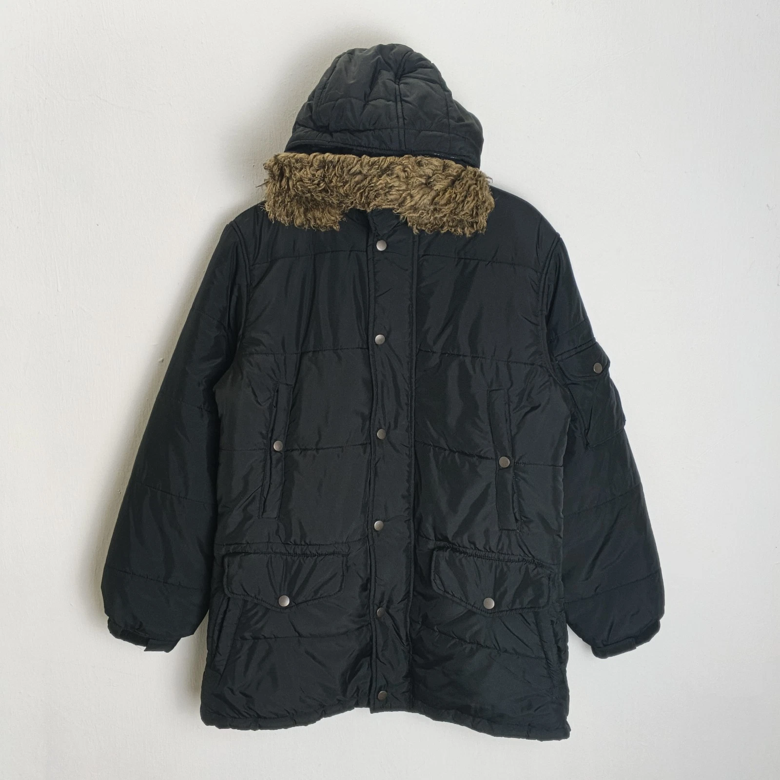 Vintage 90's First Down USA Puffer Hood Jacket Size L
