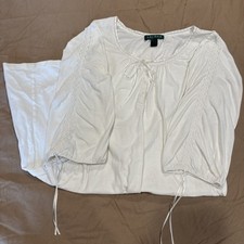 VTG Ralph Lauren Nightgown Cottagecore 100 Cotton White Large Grannycore