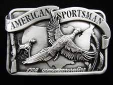 RG07128 NOS VINTAGE 1984  AMERICAN SPORTSMAN  COMMEMORATIVE BELT BUCKLE