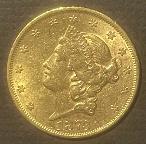 1873 $20 GOLD LIBERTY DOUBLE EAGLE Classic Coin Circulated : 10520