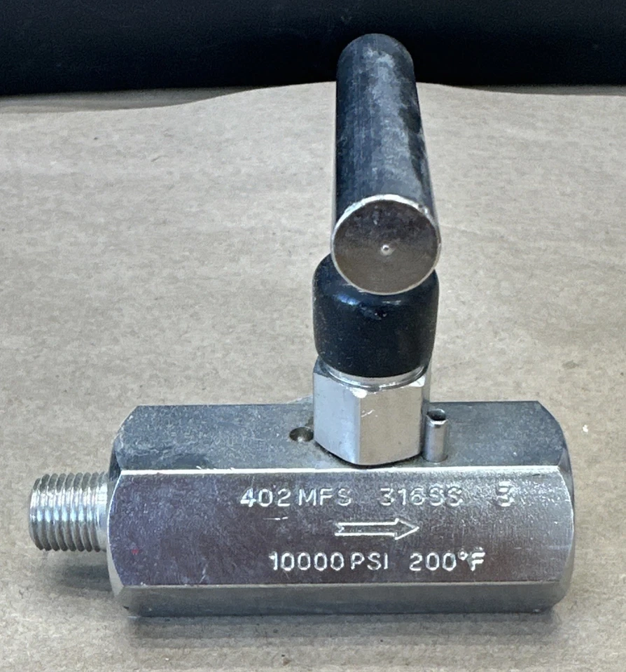 Noshok 404-MFS 针阀硬座 1/2 NPT" 316SS 10,000PSI 200°F || NNB 🇺🇸 — 第 2/4 张图片