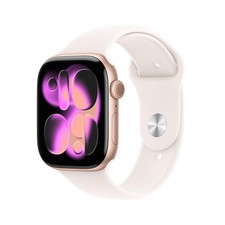 Apple Watch Series 11 GPS Cell 46mm Rose Gold Aluminum Case w/ Blush Band