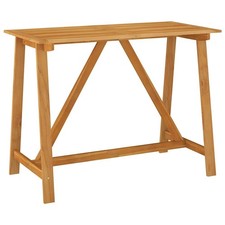 Patio Bar Table 55.1x27.6x40.9 Solid Wood