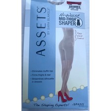 Assets By Sara Blakey Hi-Waist Mid-Thigh Shaper 166B Nude Size 1 New