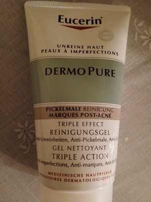 Eucerin Dermo Pure Reinigungsgel Triple Effect Pickelmale Reinigung - NEU - 75ml