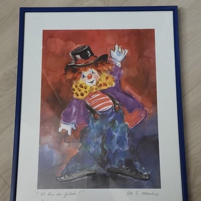 Ich Bin Der Groesste Limited Edition Print by Ute S. Mertens Vintage Clown Art