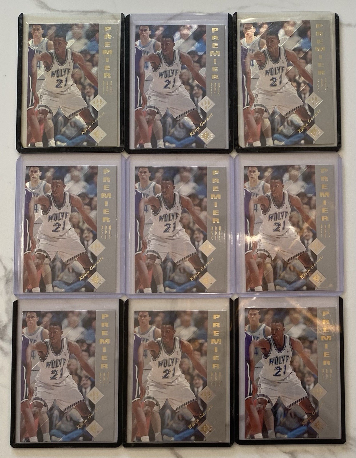 KEVIN GARNETT 1995 1996 SP RC ROOKIE CARD #159 LOT OF 9 HOF Celtics Timberwolves