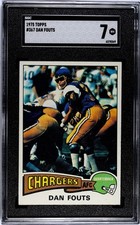 1975 Topps - Dan Fouts #367 (RC) SGC Graded 7 San Diego Chargers Perf Centered 