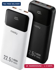 Miady 2 Pack 10000mAh UL Listed Power Bank, 22.5W Portable Charger