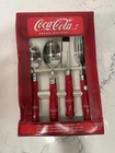 Vintage Coca Cola Gibson 16 Pc Flatware Service For 4 New In Box Bottle Handles