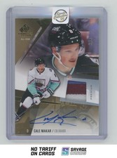 2023-24 SP Game Used Auto Premium Material Patch Cale Makar /5 #124 Colorado