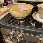 Set Of 3 Bowls 2 Plates and 2 Smaller Plates Stone Wear Signed By Russ Perfect — photo 6
