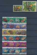 XE69513 Wyspy Cooka ptaki ryba koralowa sealife drobna partia MNH