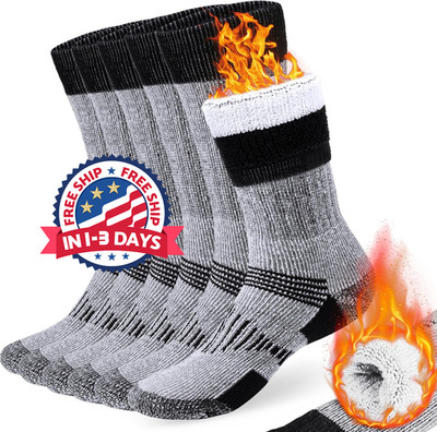 3 Pares Medias Termicas Mujer Hombre Super Calientes para Frio Invierno Calcetin