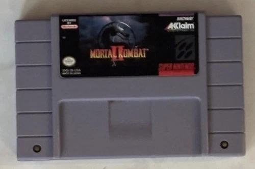 Super Nintendo SNES Mortal Kombat II (Cleaned, Tested & Working)