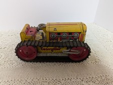 VTG 1940s 50s Marx Tin Litho Wind Up Heavy Duty Diesel Caterpillar Toy Tractor