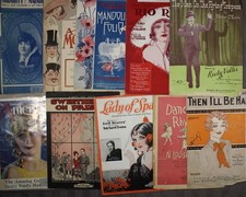 1920s Vintage Sheet Music Lot Tin Pan Alley Broadway Flapper Covers