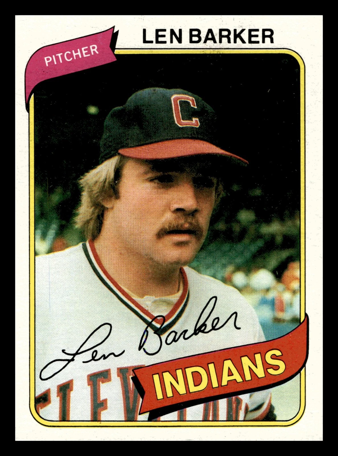 Len Barker 1980 Topps #227 Cleveland Indians Near Mint NM