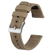 BISONSTRAP Fabric Nylon Watch Strap,20mm22mm24mm Quick Reelease,Watch Band Soft