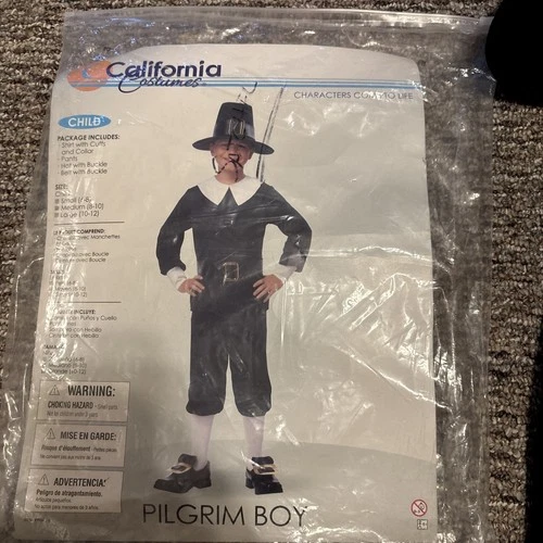 Halloween Costume Pilgrim Boy Medium (8-10)