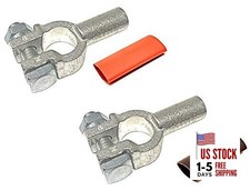 Positive and Negative /- Pure Copper Top Post Battery Cable 2 Gauge 1 Pair