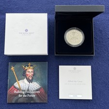 2021 ALFRED THE GREAT £5 SILVER PROOF COIN ROYAL MINT BRAND NEW + COA 2E647