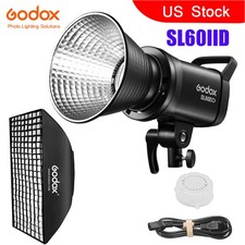 Godox SL60IID Compact LED Video Light with Bowens Mount 60 90cm Grid Softbox kit