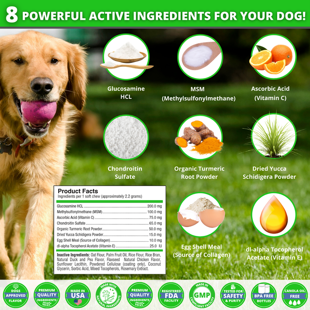 WOOFthful Dog Glucosamine Chondroitin Sulfate Joint Chews for sale