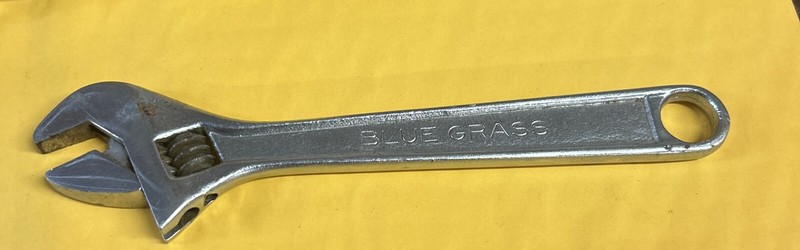 Vintage Blue Grass 8” Adjustable Wrench 265-8 Bluegrass