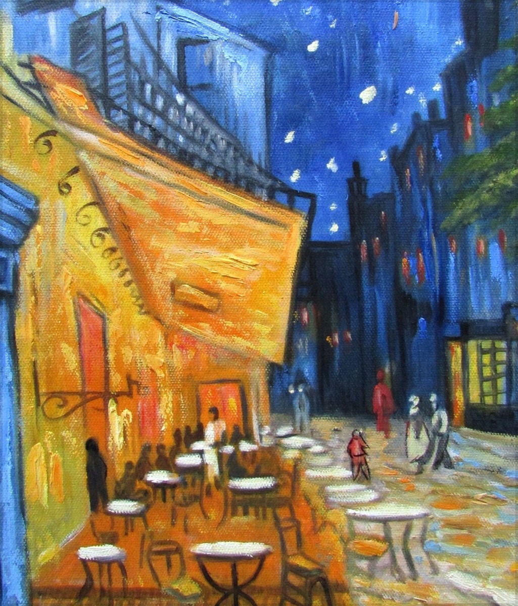 Van Gogh Cafe Terrace at Night Repro, Quality Hand Painted Oil