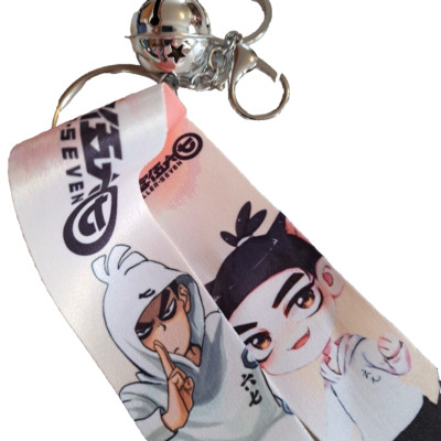 KILLER 7 Scissor 7 Anime Bell Ribbon Keychain School Backpack 10'' Lanyard L09