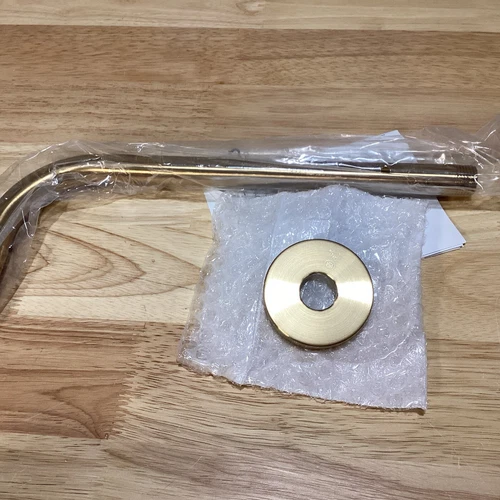 Signature Hardware 483912 Cylindrical 12” Shower Arm- Brushed Gold - Picture 2 of 3