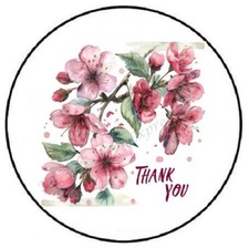 THANK YOU FLORAL ENVELOPE SEALS LABELS STICKERS PARTY FAVORS