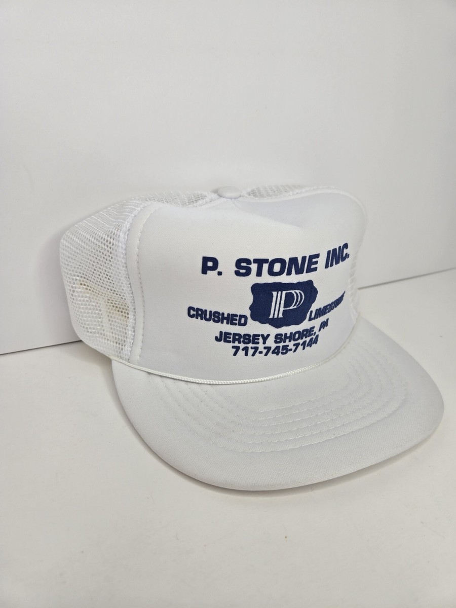 帽子 stone  HAT Vintage P. Stone Inc. Jersey Shore PA Rock Quarry White Snapback