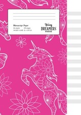Manuscript Paper: Floral Unicorn - A4 Blank Sheet Music Notebook