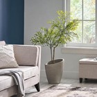 Noble House Artificial Trees 47.2"H Indoor Bamboo Nandina Plastic Iron Black Pot
