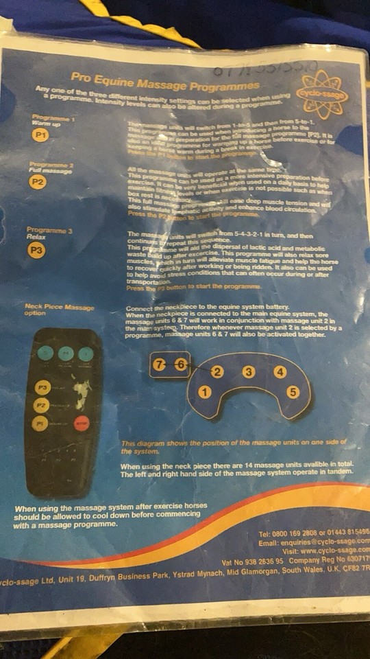 Cyclossage Equine Massage Rug eBay