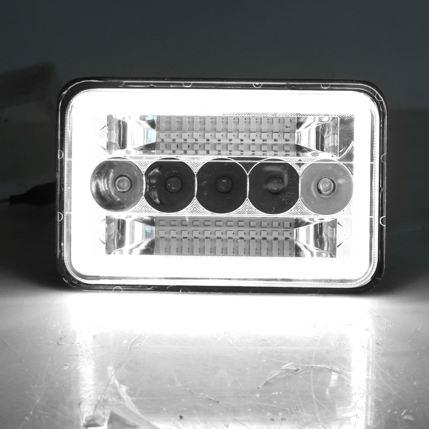 4pcs Fit Buick Regal Grand National 1982-1987 4X6" LED Headlights HI-LO Beam